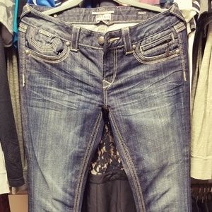 Rerock stitched jeans